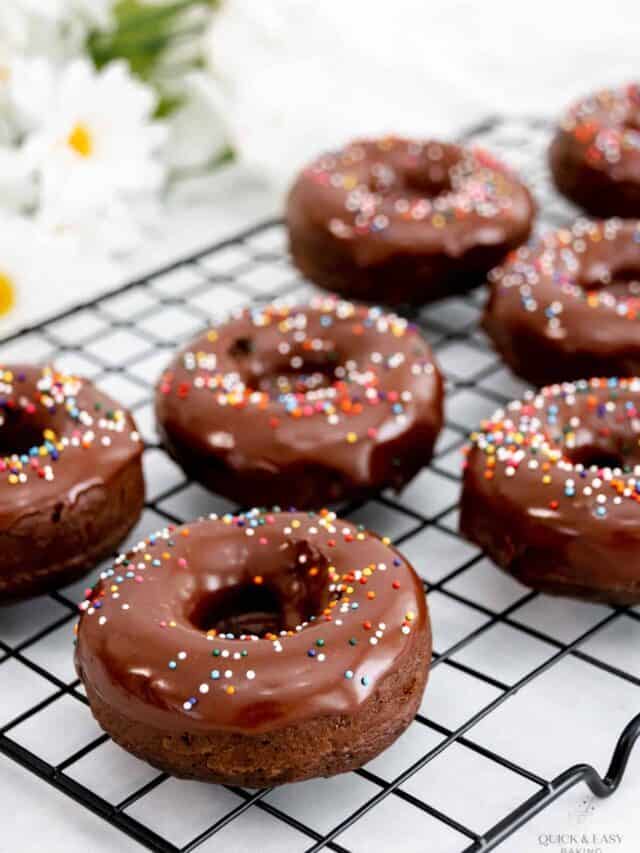 Quick and Easy Baked Chocolate Donuts