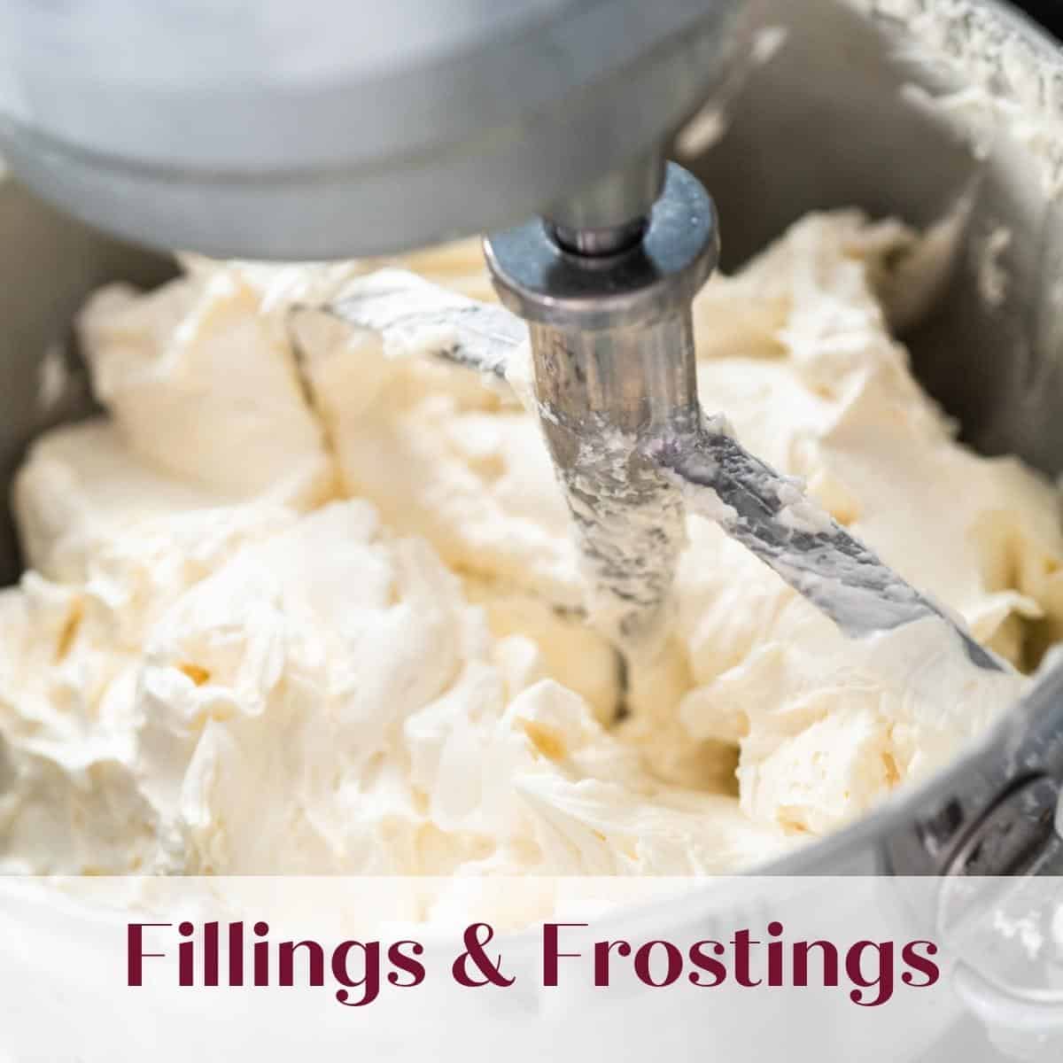 Frosting and filling with mixer attachment graphic