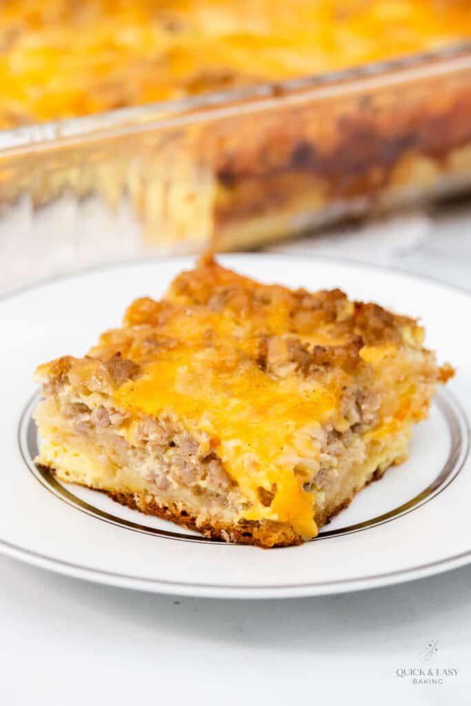 Easy Breakfast Casserole with Crescent Rolls - Quick and Easy Baking