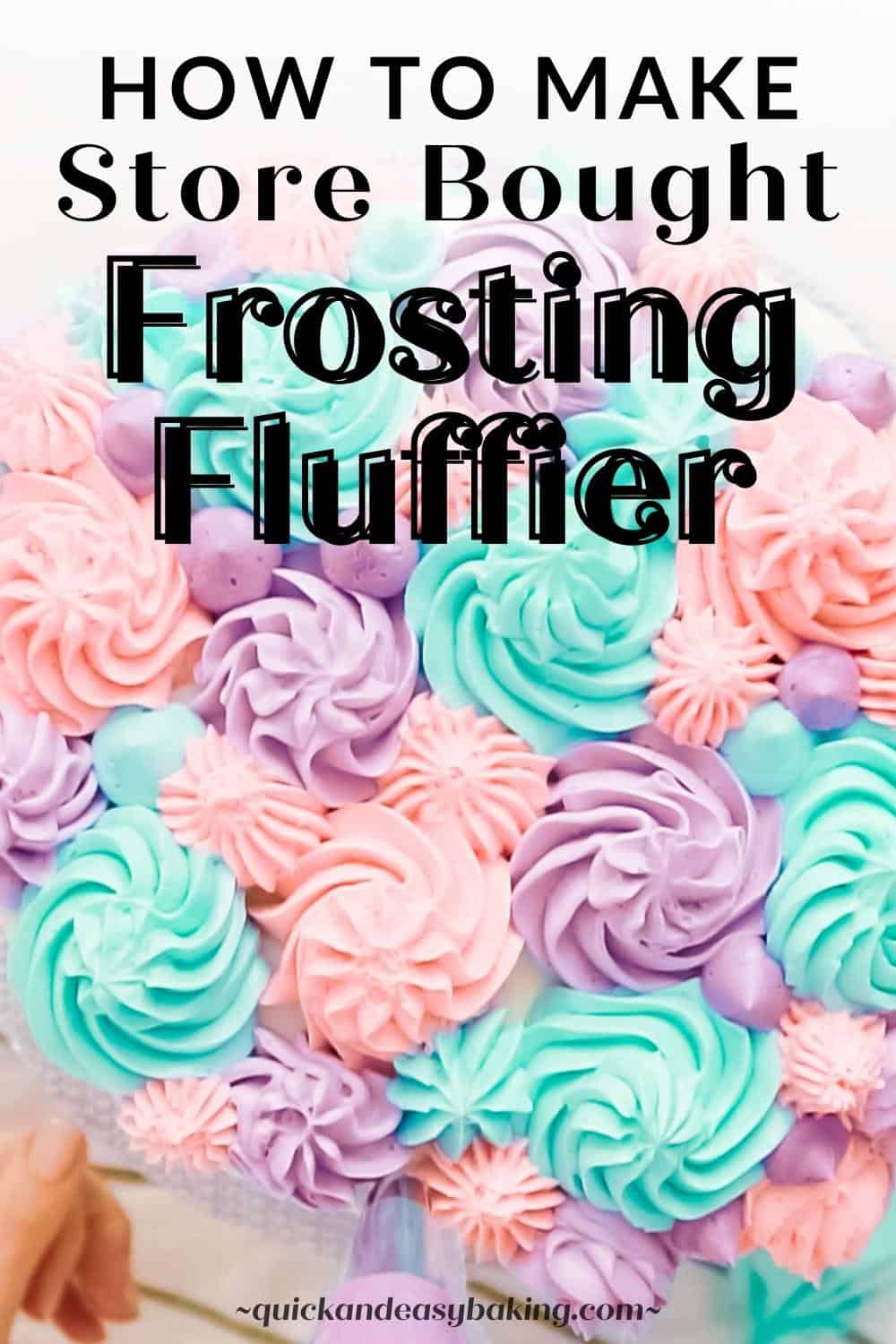 Piped frosting with text overlay pin.