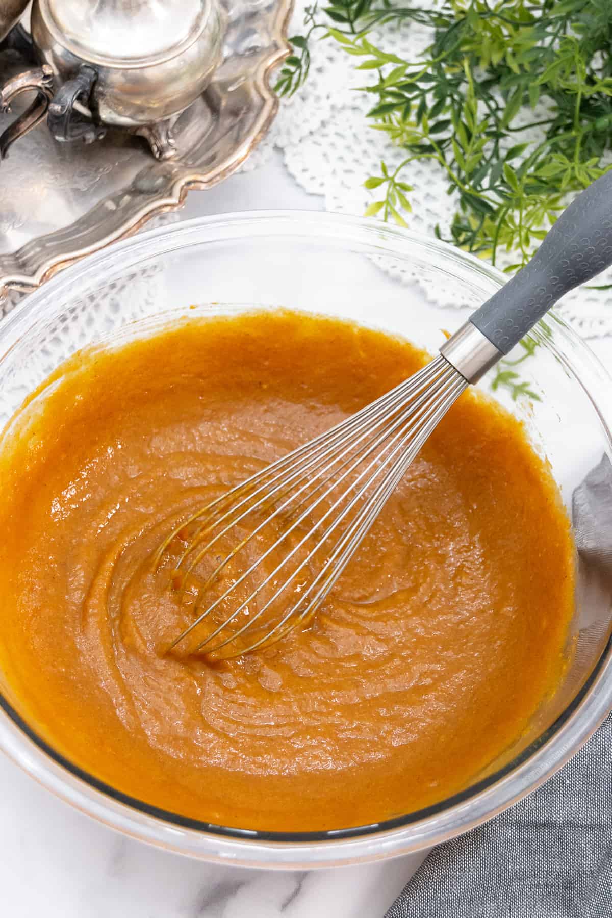 Pumpkin pie filling without milk and whisk.